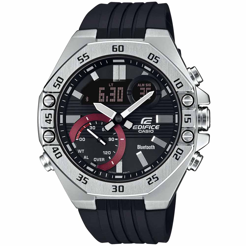 Reloj Casio Edifice ECB-10P-1A Para Hombre Bluetooth Digital Analógico Correa de Resina Negro