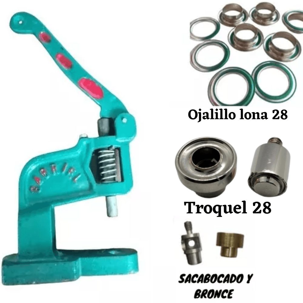 Remachadora para Ojales de Lona Nro 28 12mm Interior con Troquel Y  Sacabocado I Oechsle - Oechsle