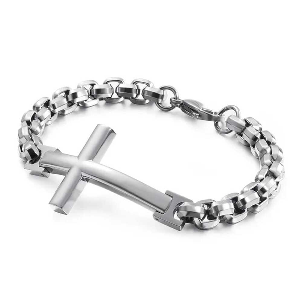 Pulsera de Titanio para Hombre Color Plata