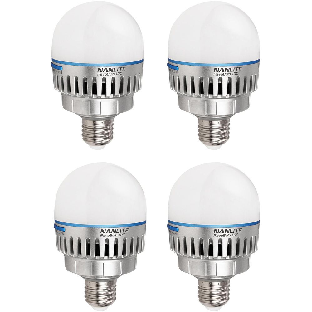 Kit de 4 Bombillas Led Nanlite Pavobulb 10C Bi Color Rgbww.
