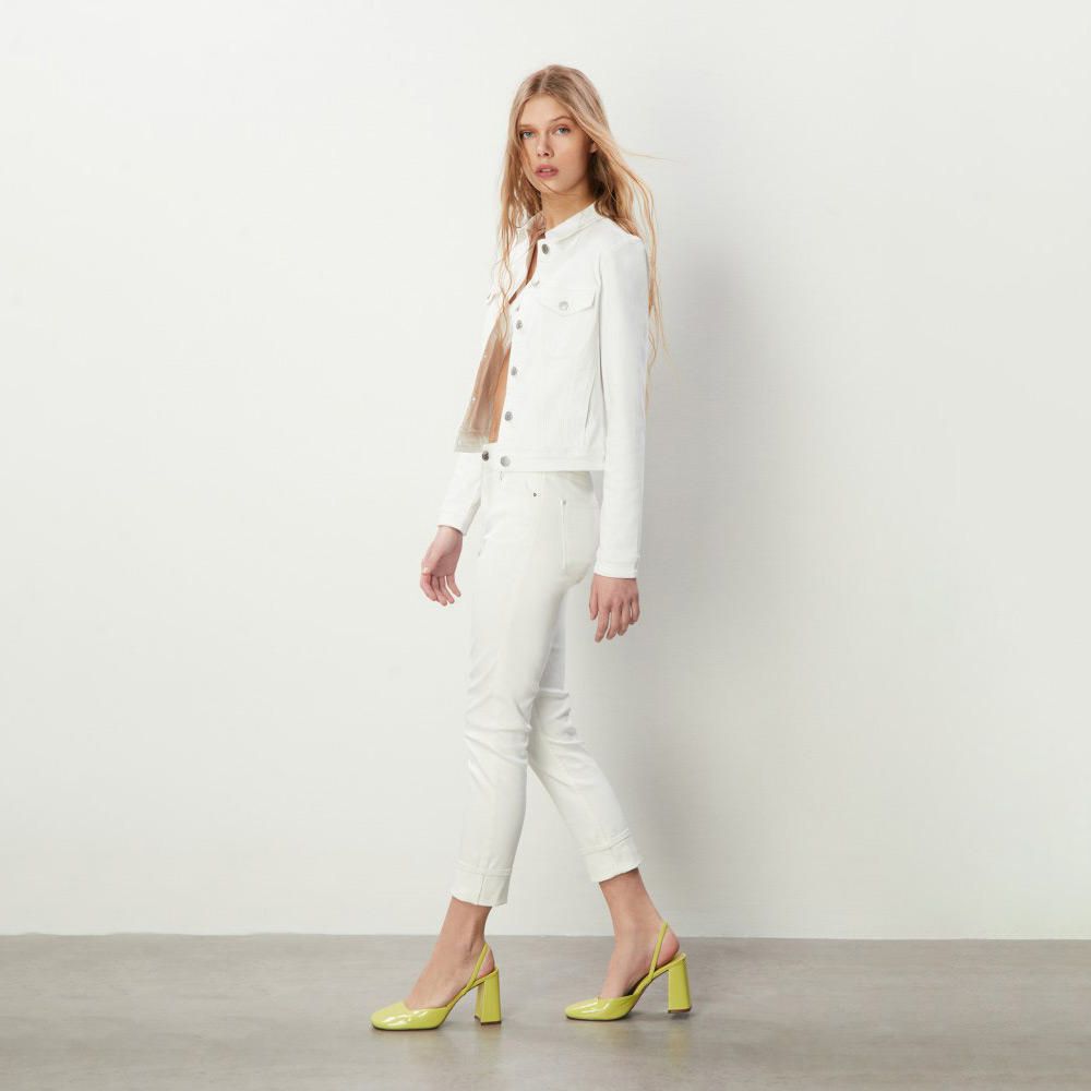 Casaca jean blanca discount mujer