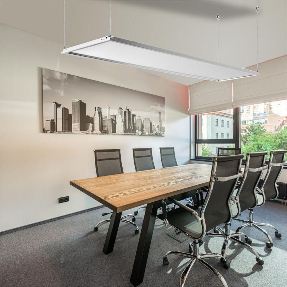 Panel Led Rectangular Suspendido 40W 120 cm x 30 cm Luz Blanca