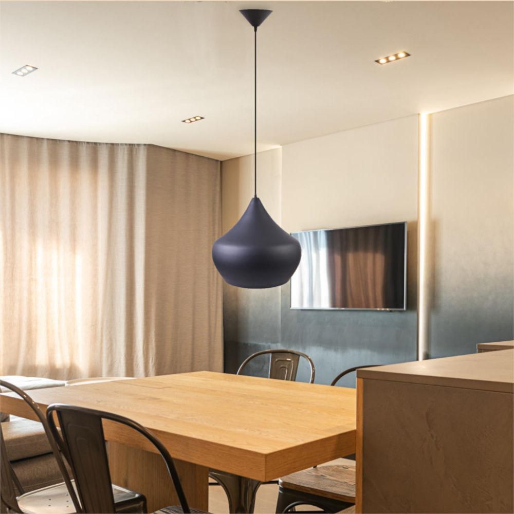 Lámpara Colgante Onur Negra 1 Luz E27