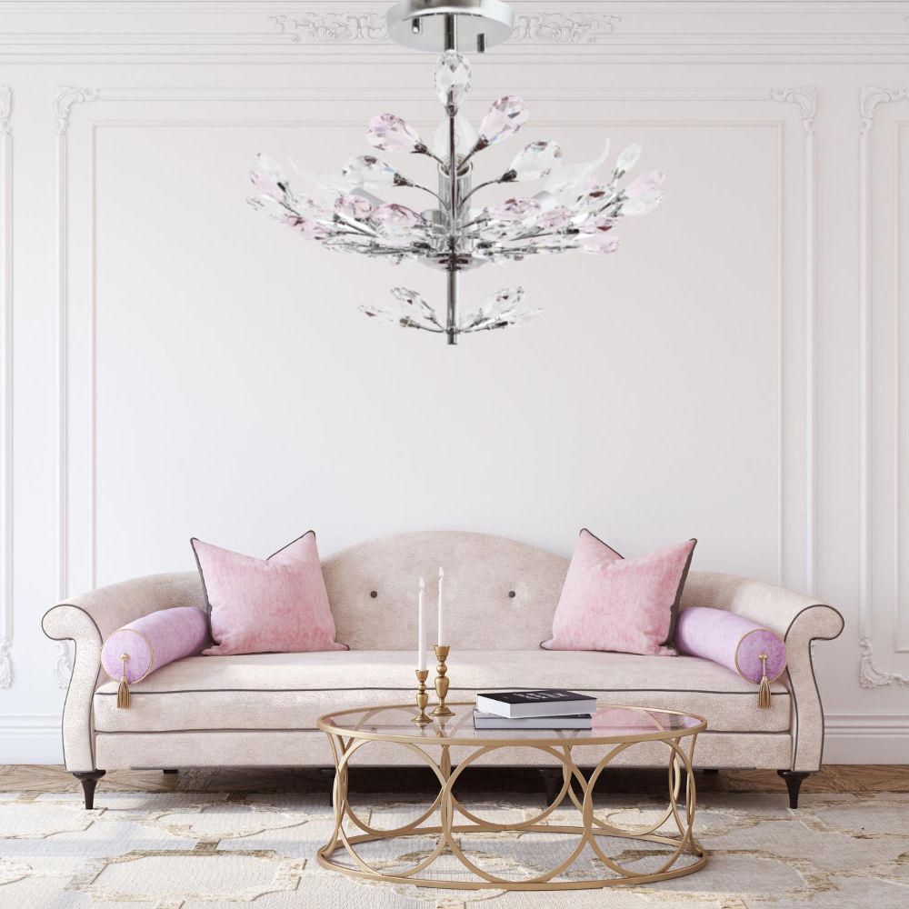 Luminaria De Cristal Fiorella 3 Luces