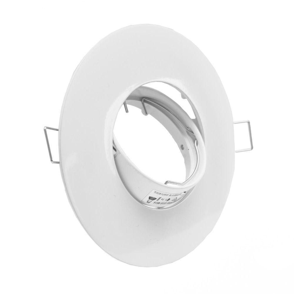 Set X 6 Spot  Zamac Redondo 11 cm Blanco C/Soquet Gu10