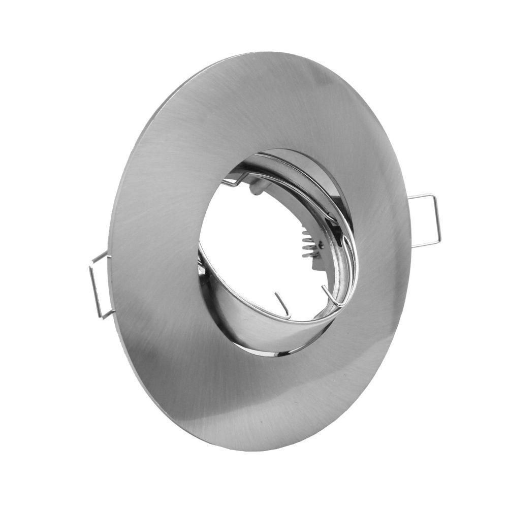 Set  X  6  Spot   Zamac  Redondo  11 cm  Niquel  C/Soquet  Gu10