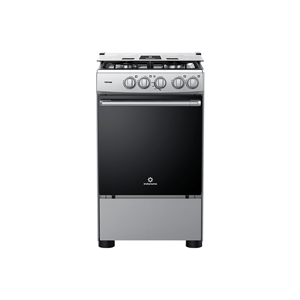 Cocina a gas Indurama de 4 Hornillas gris Fontana