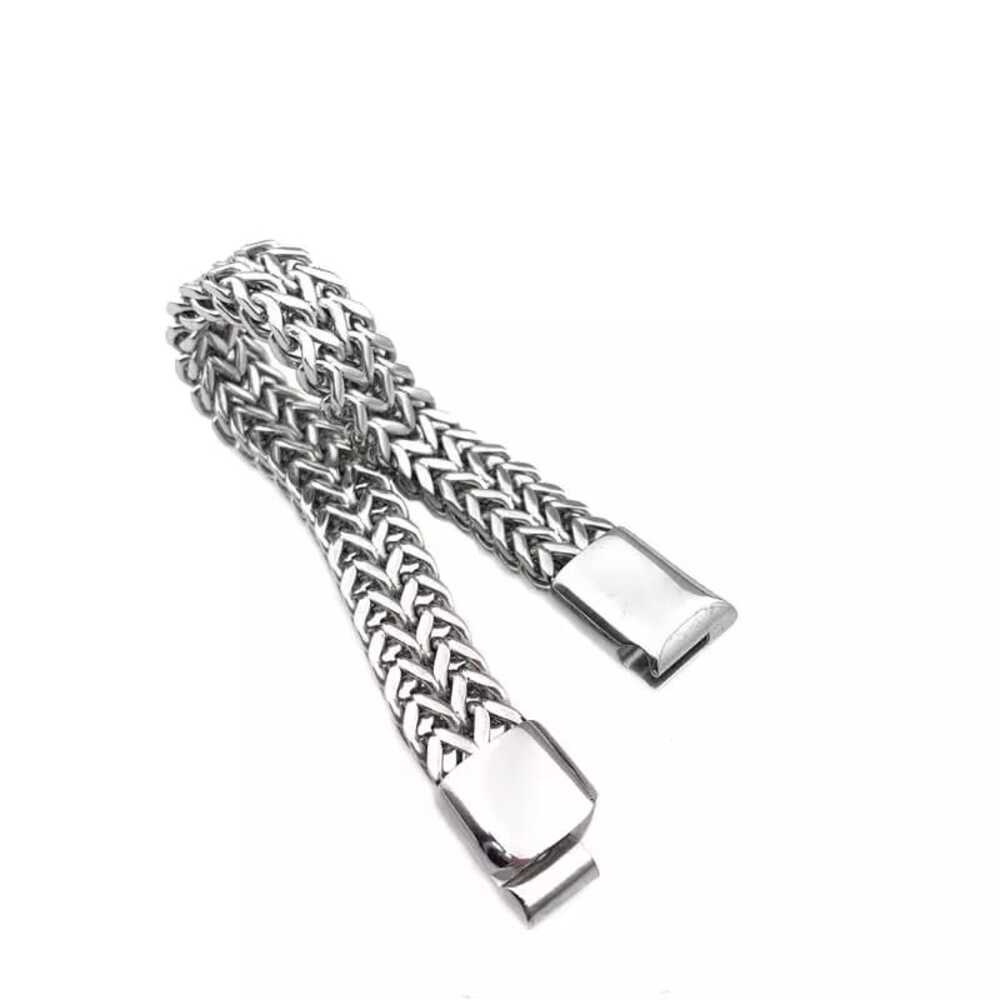 Brazalete Pulsera de Titanio Doble Capa Para Hombre Plata x 19cm I Oechsle  - Oechsle