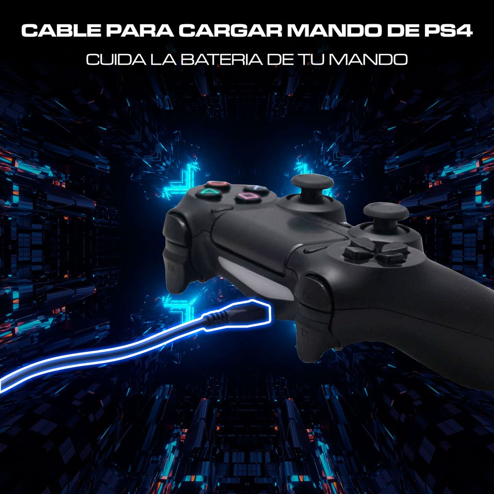 CABLE JOYSTICK PS4 DE CARGA DUALSHOCJ4 MICRO USB 1.8 METRO – ON PLAY 2023