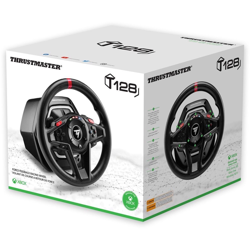 Set de Volante Y Pedales Thrustmaster T128 para Xbox Series X|S Y Pc