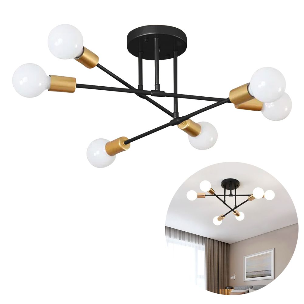 Candelabro Elegante y Moderno Negro