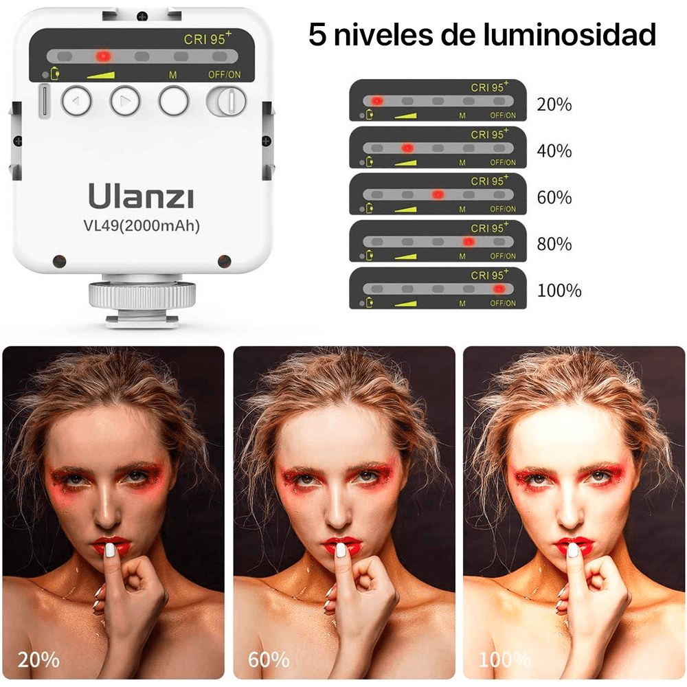 Mini Luz Led Profesional Video Cámara Celulares Ulanzi Vl49 I Oechsle -  Oechsle