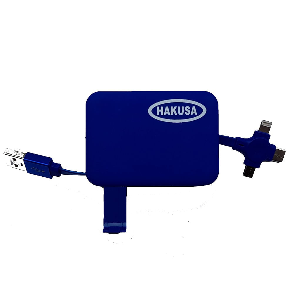 Cable de carga rápida universal retráctil Hakusa - Azul