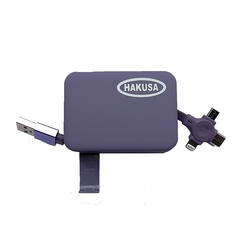 Cable de carga rápida universal retráctil Hakusa - Lila