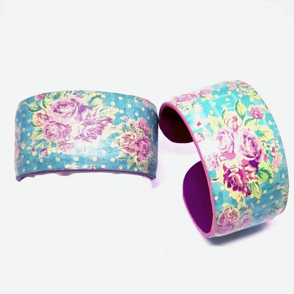 Puñera de Cuero Estampado 3 Marialu Creaciones