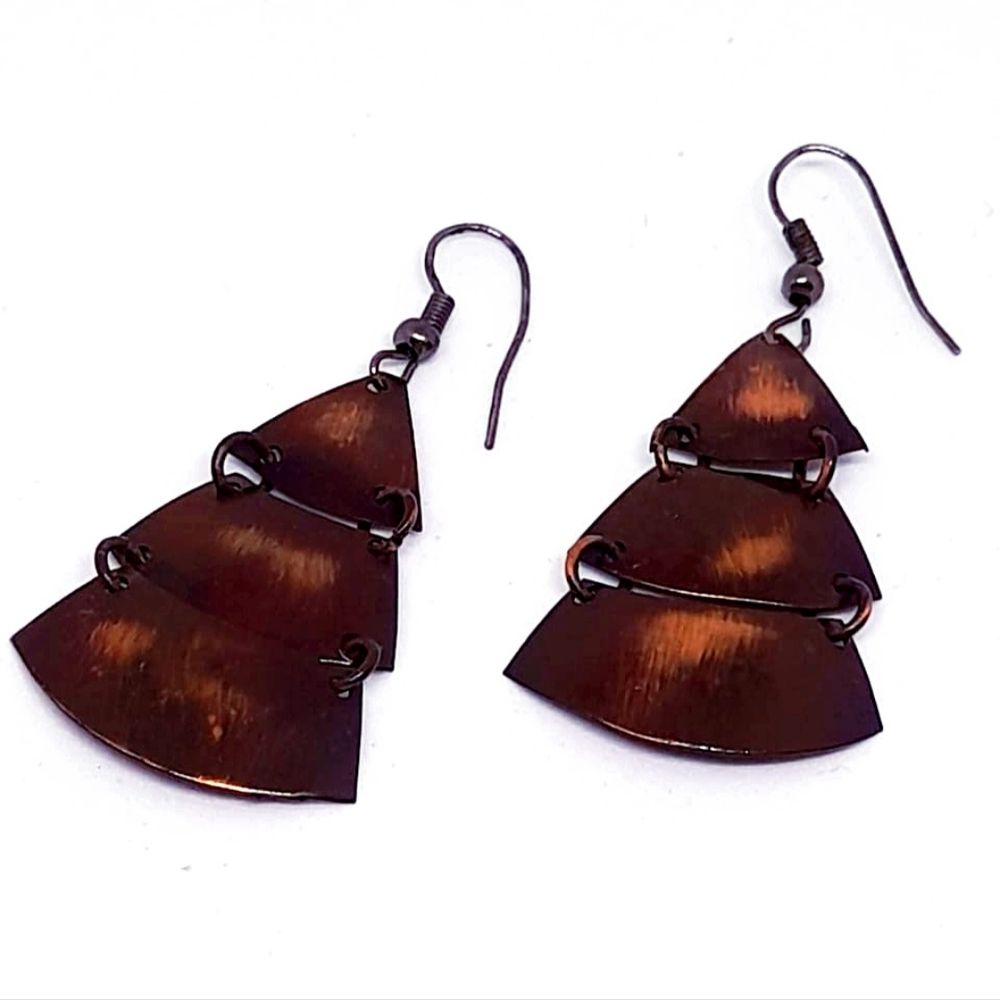 Aretes de Lámina de Cobre Esmaltado Marialu Creaciones 6