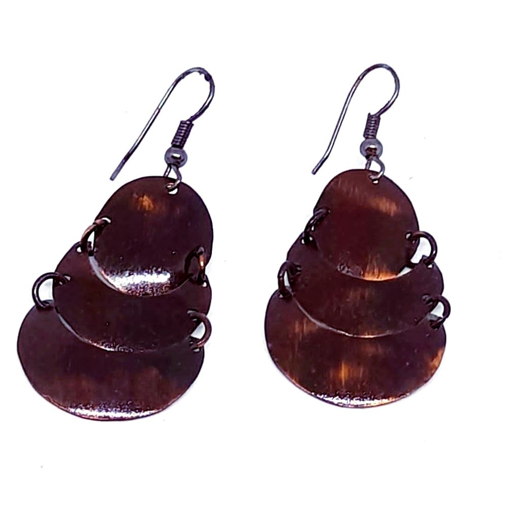 Aretes de Lámina de Cobre Esmaltado Marialu Creaciones 2
