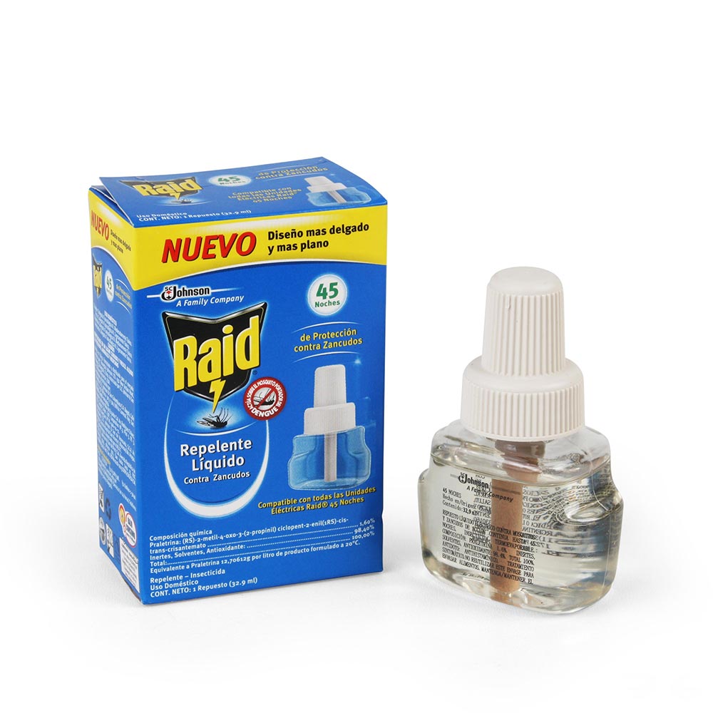 Repuesto líquido Antizancudos 45 noches Raid