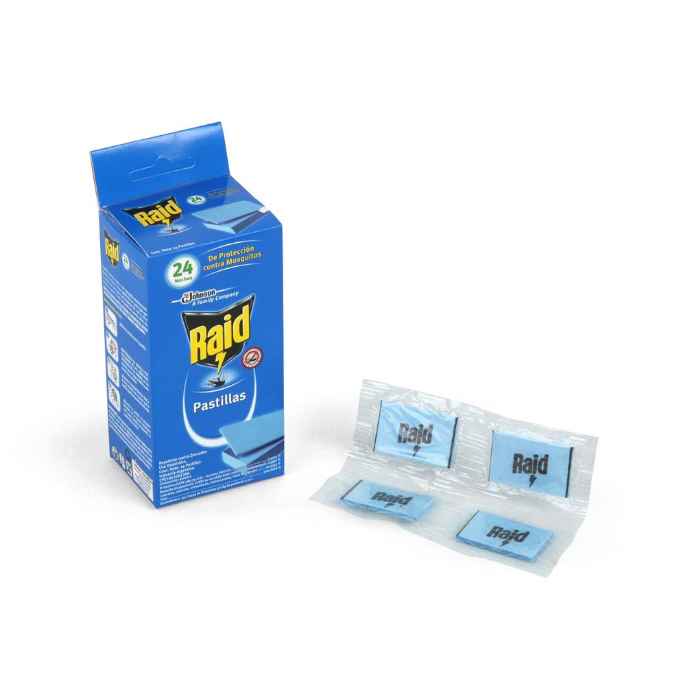 Pastillas Repelentes Raid Laminadas x24 Unidades