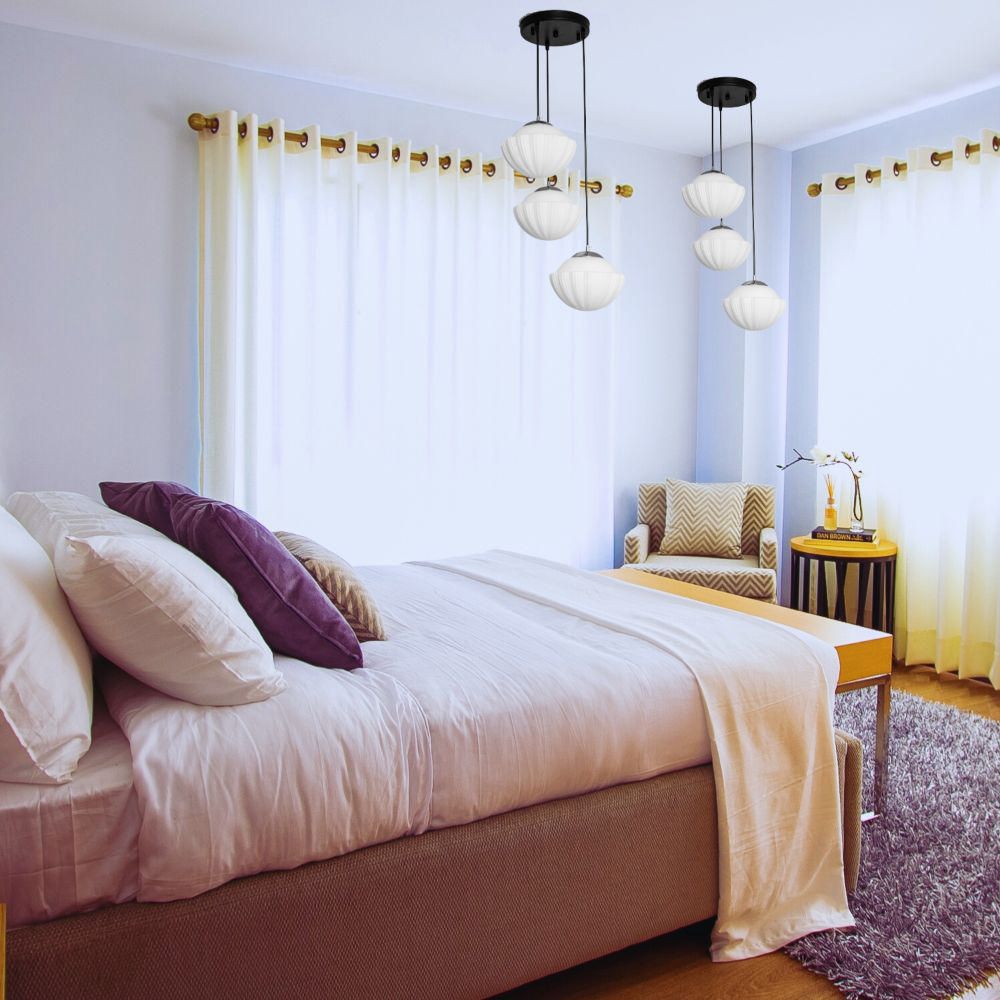 Lampara Colgante Coral 3 Luces Satinado E27