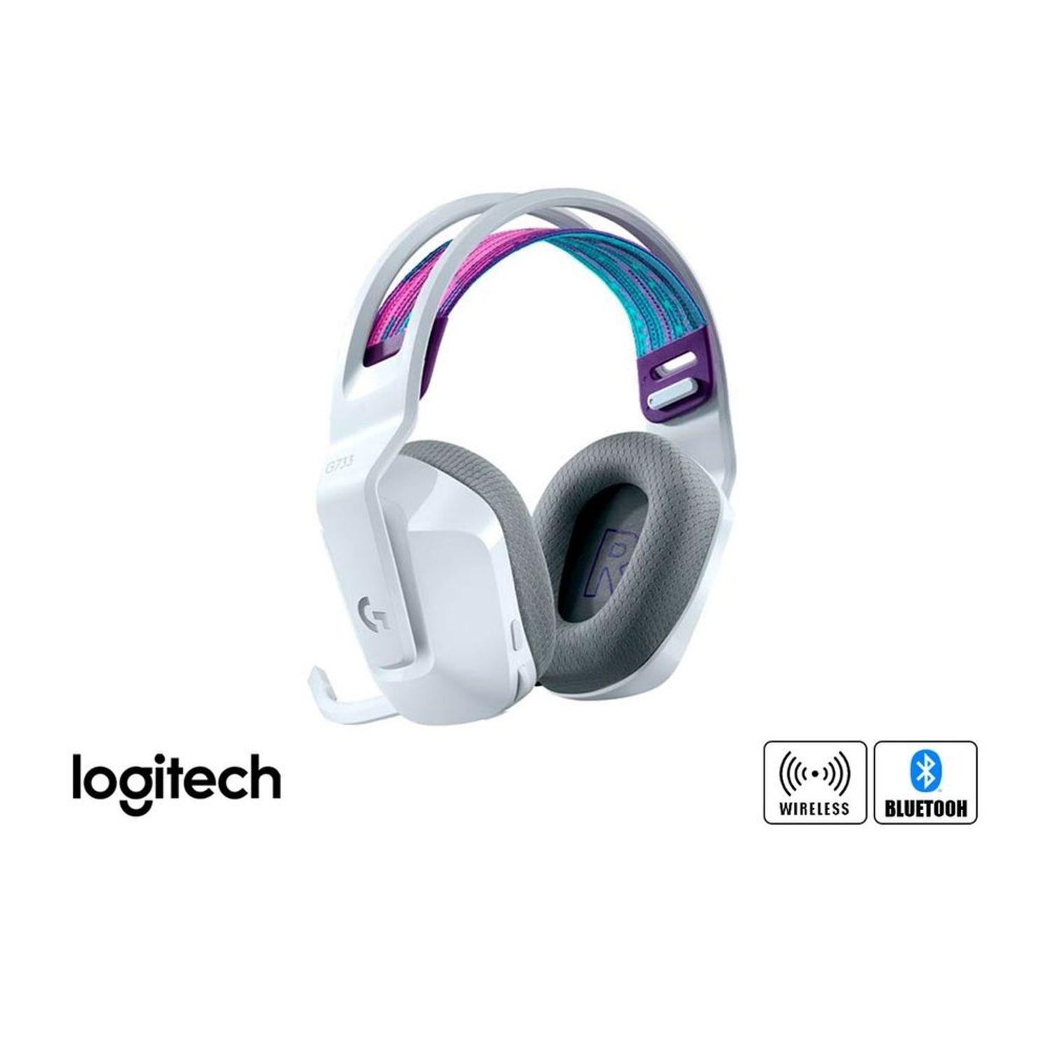 Audífonos Gamer Logitech G733 Wireless LightSpeed 7.1 surround Blanco  981-000882 I Oechsle - Oechsle