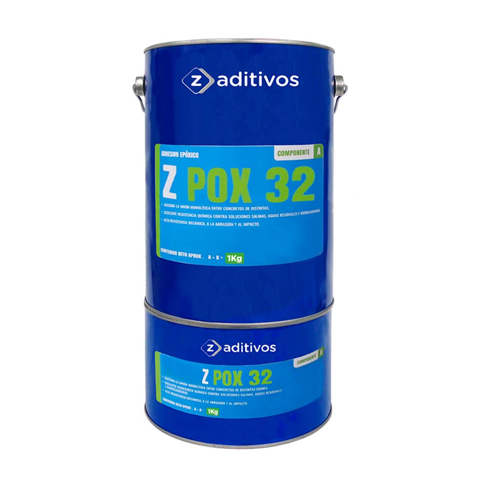 Puente de adherencia epóxico para anclajes y reparación Zpox 32 A+B 1kg Zeta