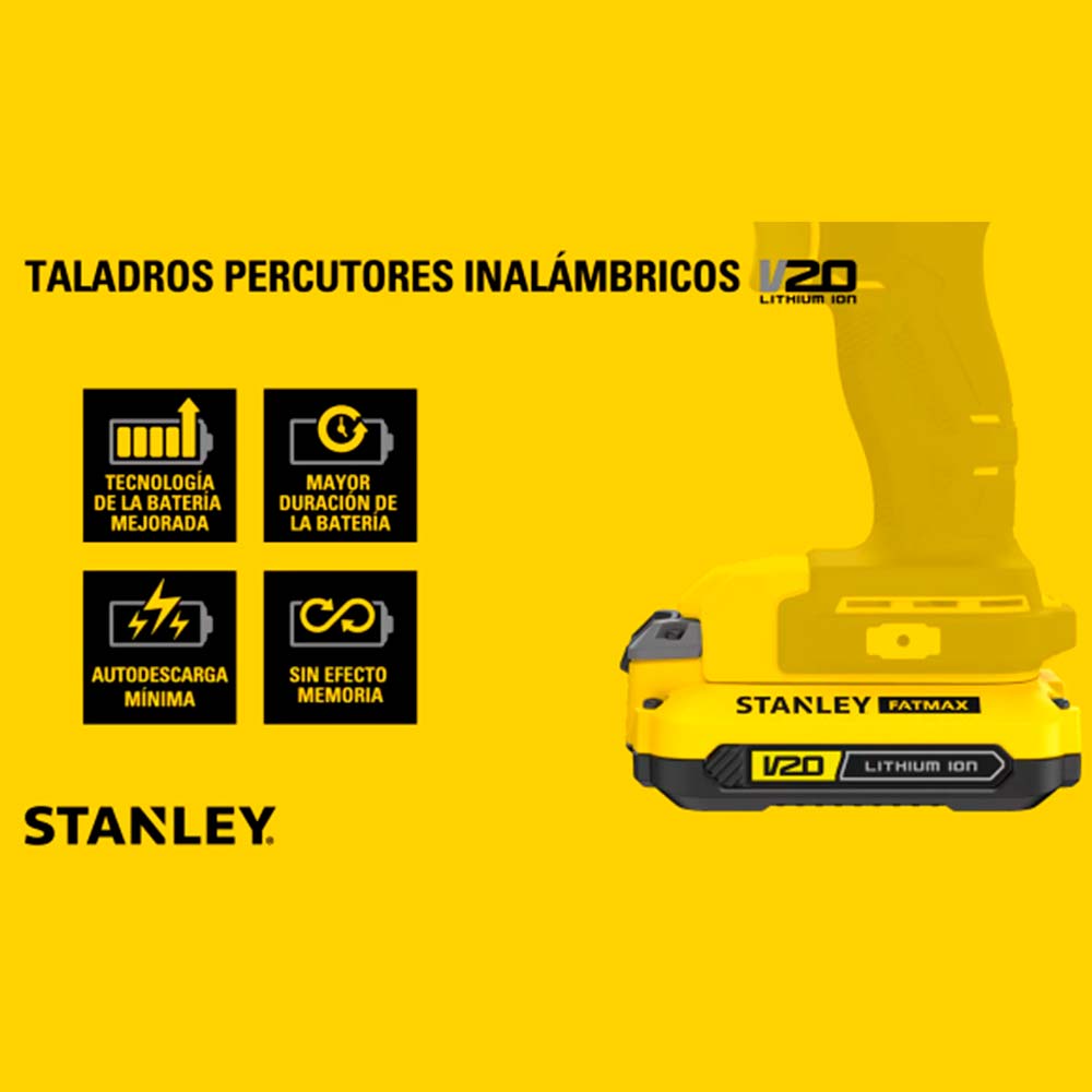 Taladro Percutor a Batería STANLEY Fatmax SCD711 13mm 20V