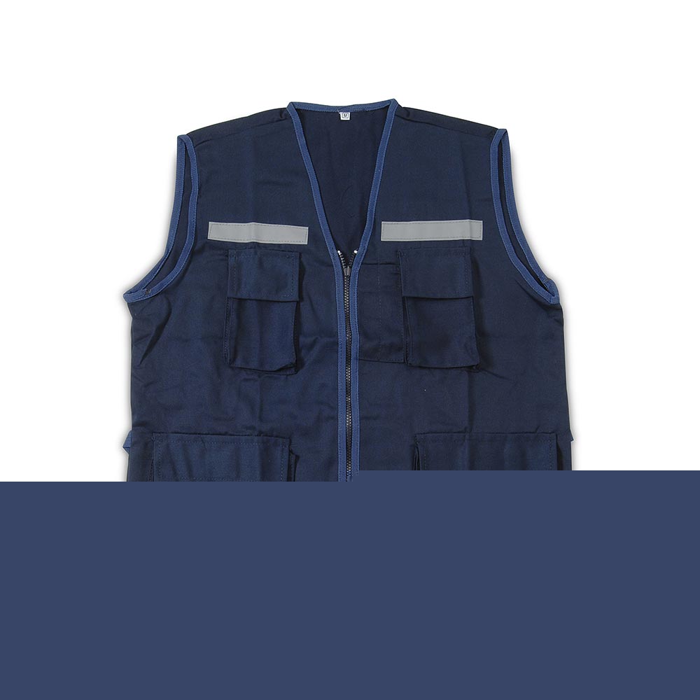 Chaleco Werken XL Eco Azul de Drill con Cremallera Reflectante