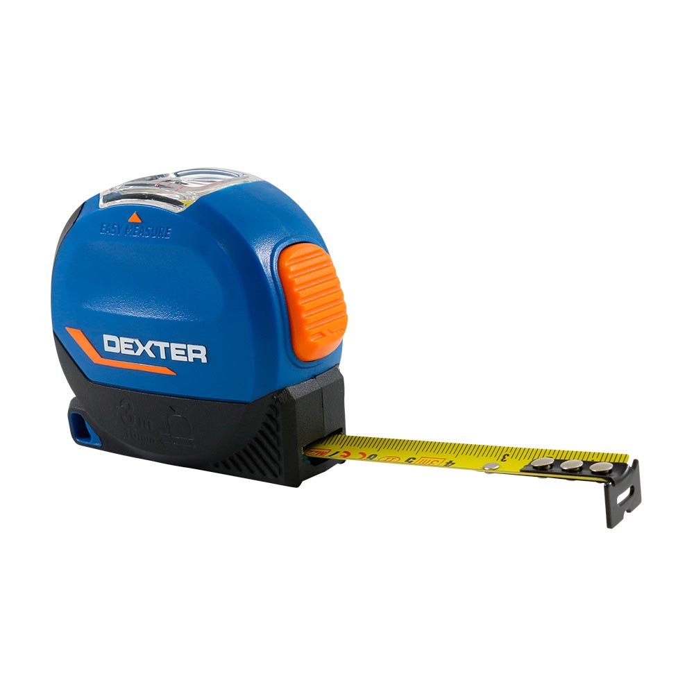 Wincha Medidora Dexter con Ventana de Lectura 3m x 16mm Azul