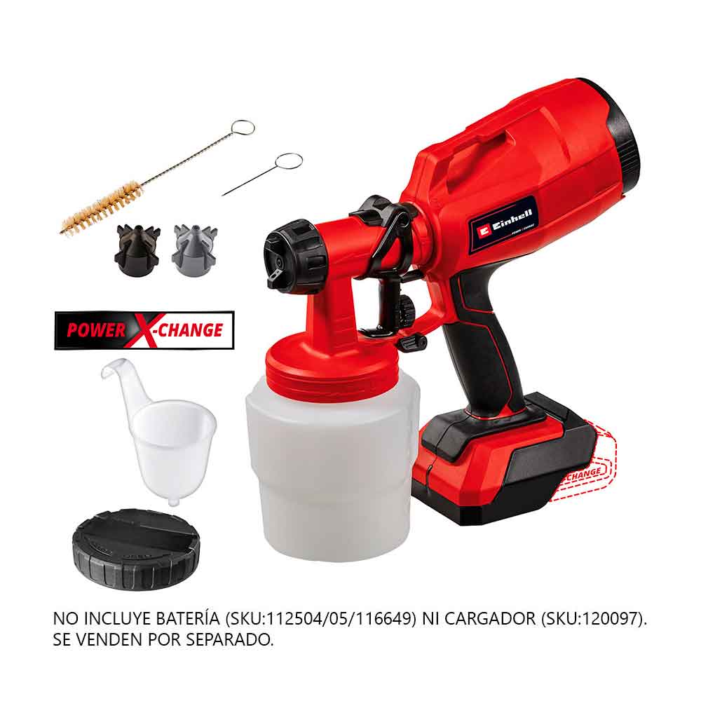 Pistola para pintura 18V TC-SY 18/60 Solo Einhell