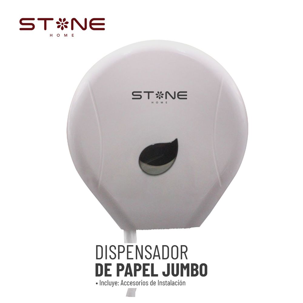 Dispensador de Papel Jumbo Blanco Linea CLERK - Stone