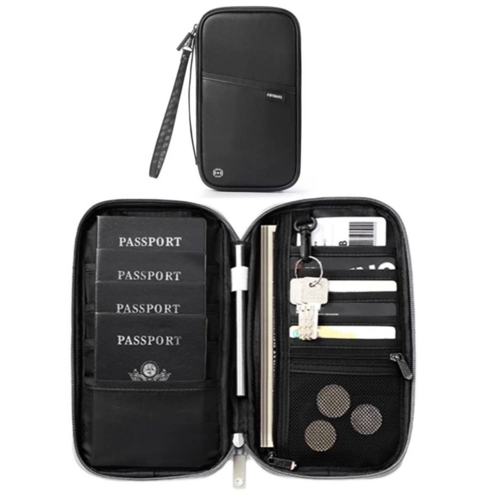 Porta Documentos De Viaje Negro Con Rfid Cool Bags Negro