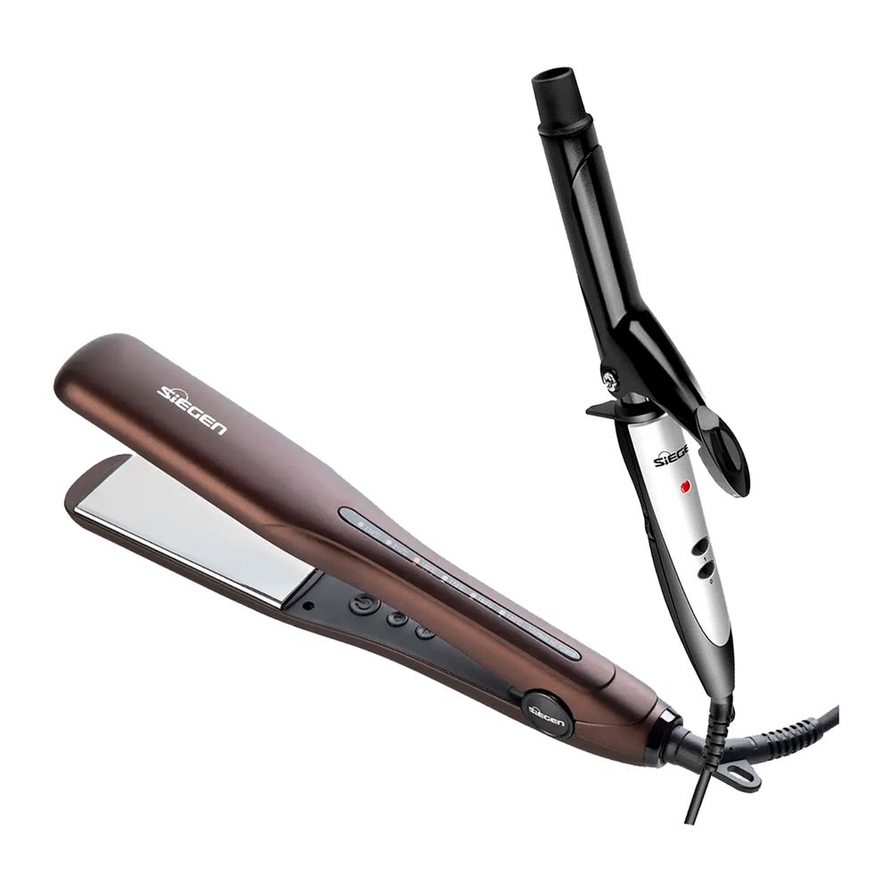 Combo Siegen Alisadora SG-4751 + Rizador SG-2411 Tubo de 25mm