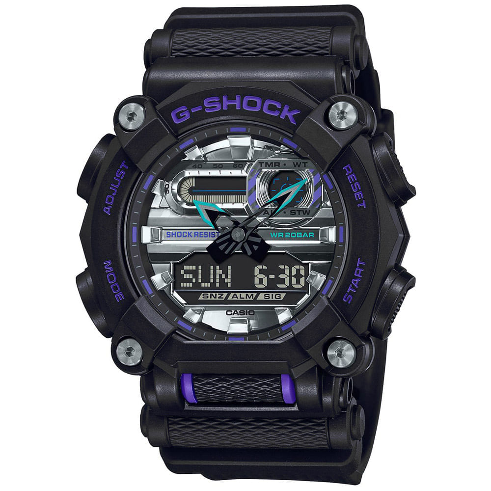 Reloj Casio G-Shock GA900AS-1A Digital Analógico Luz LED Acuático Negro  Plateado I Oechsle - Oechsle