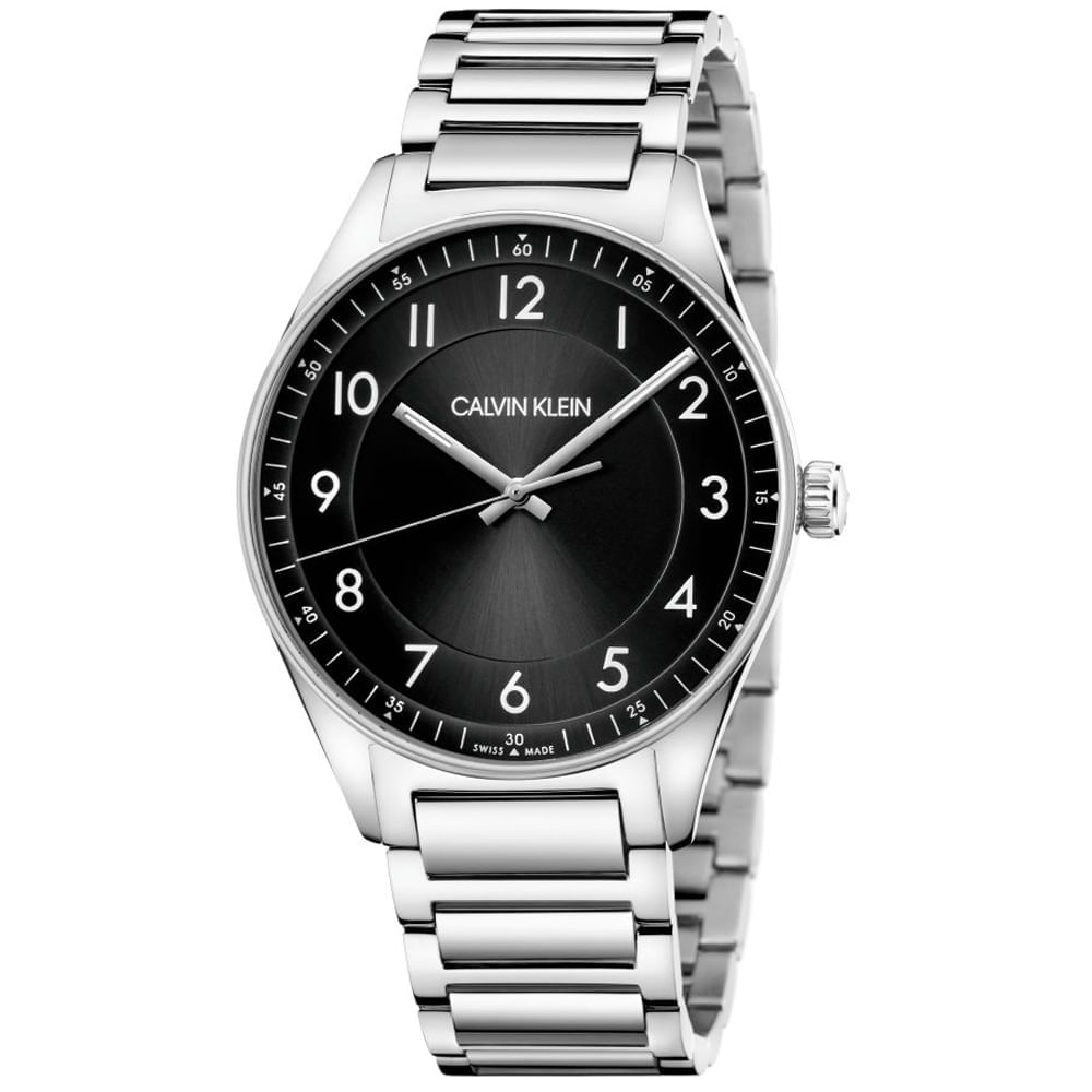 Reloj Calvin Klein Bright KBH21141 Suizo Acero Inoxidable Plateado Negro