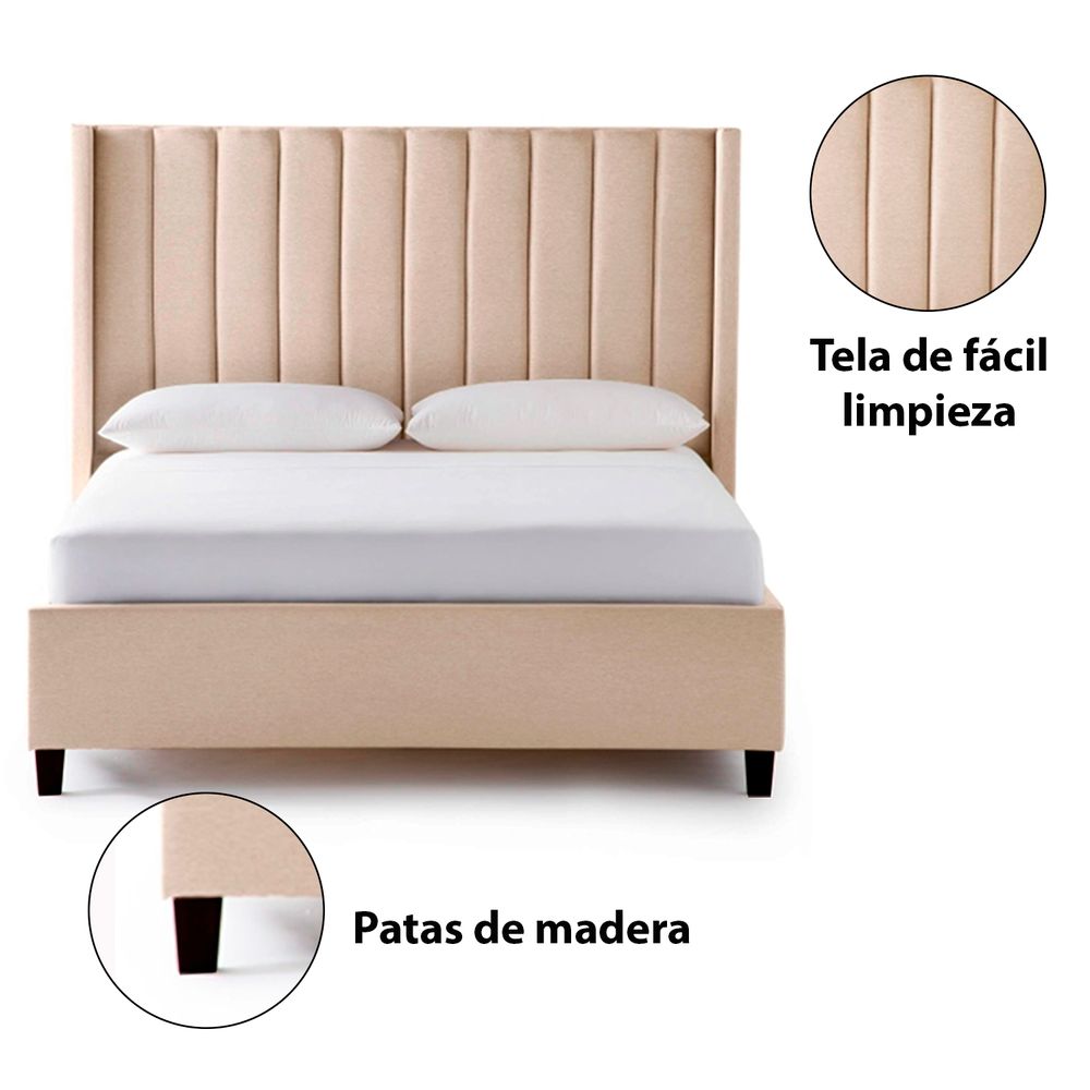 Cama 2 Plaza Linea Xx En Madera De Pino