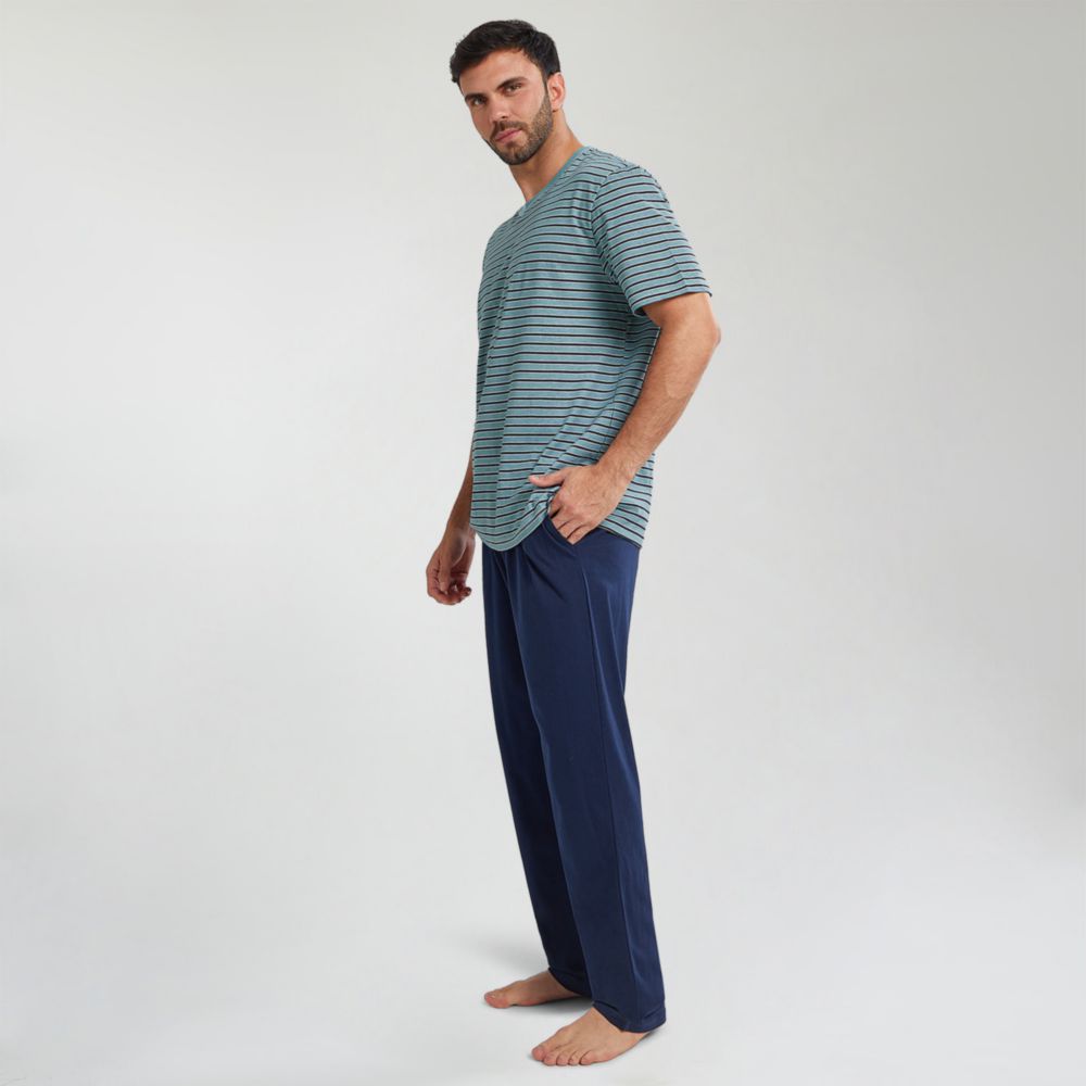 Pantalon largo pijama hombre hot sale