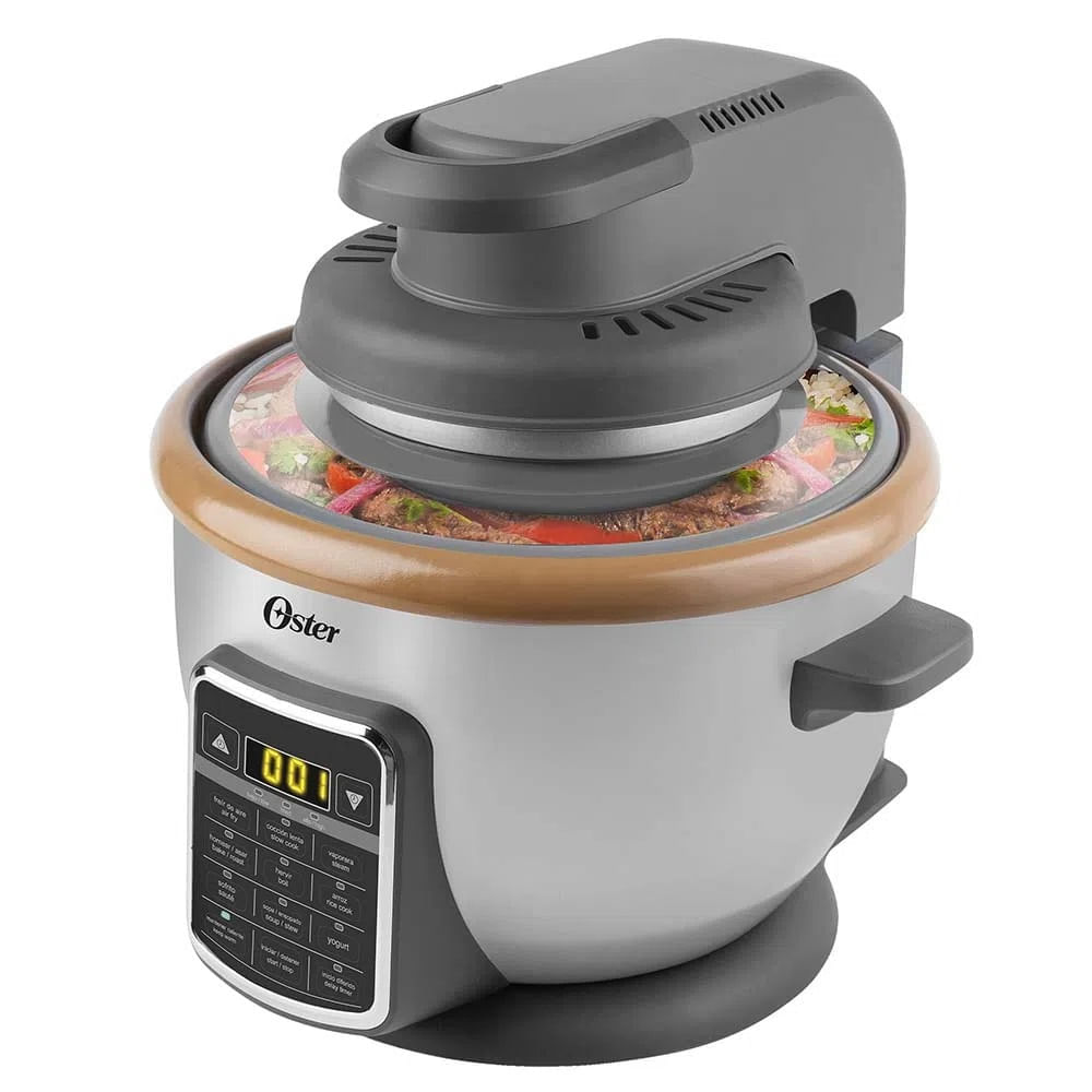 Olla Arrocera Oster 10 En 1 De 2.2L Con Freidora De Aire Ckstrcaf22