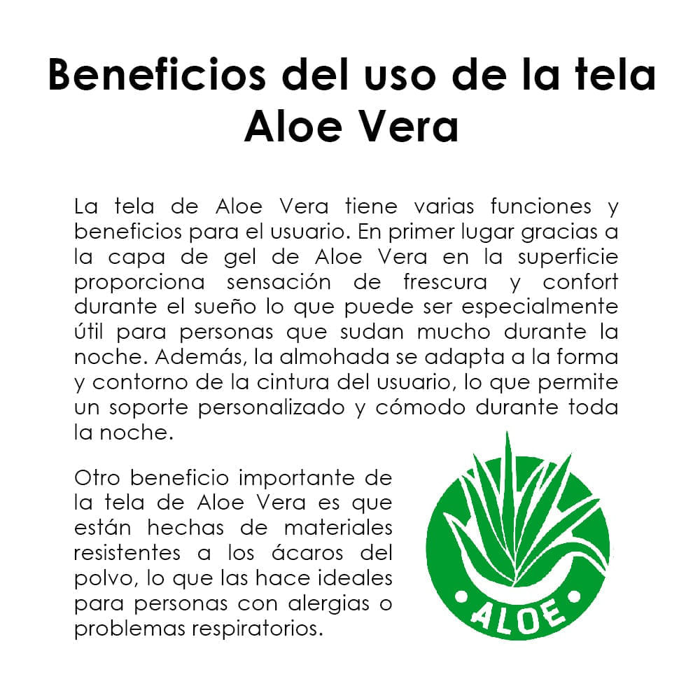Almohada Lumbar para Lectura con Aloe Vera, Productos para mayores