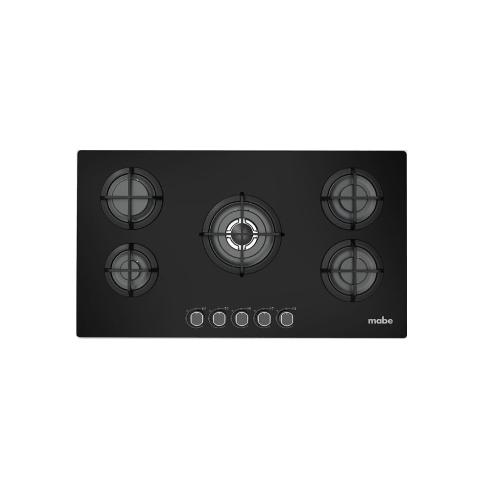 Cocina Mabe PM8655GV0 Empotrable a Gas Cubierta de Vidrio Negro