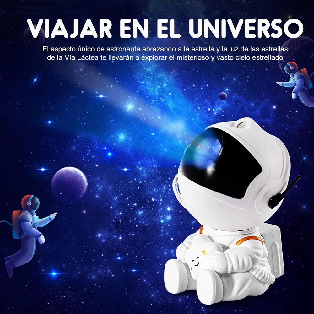 Lámpara Astronauta Starry Sky Galaxy Proyector De Luz I Oechsle - Oechsle