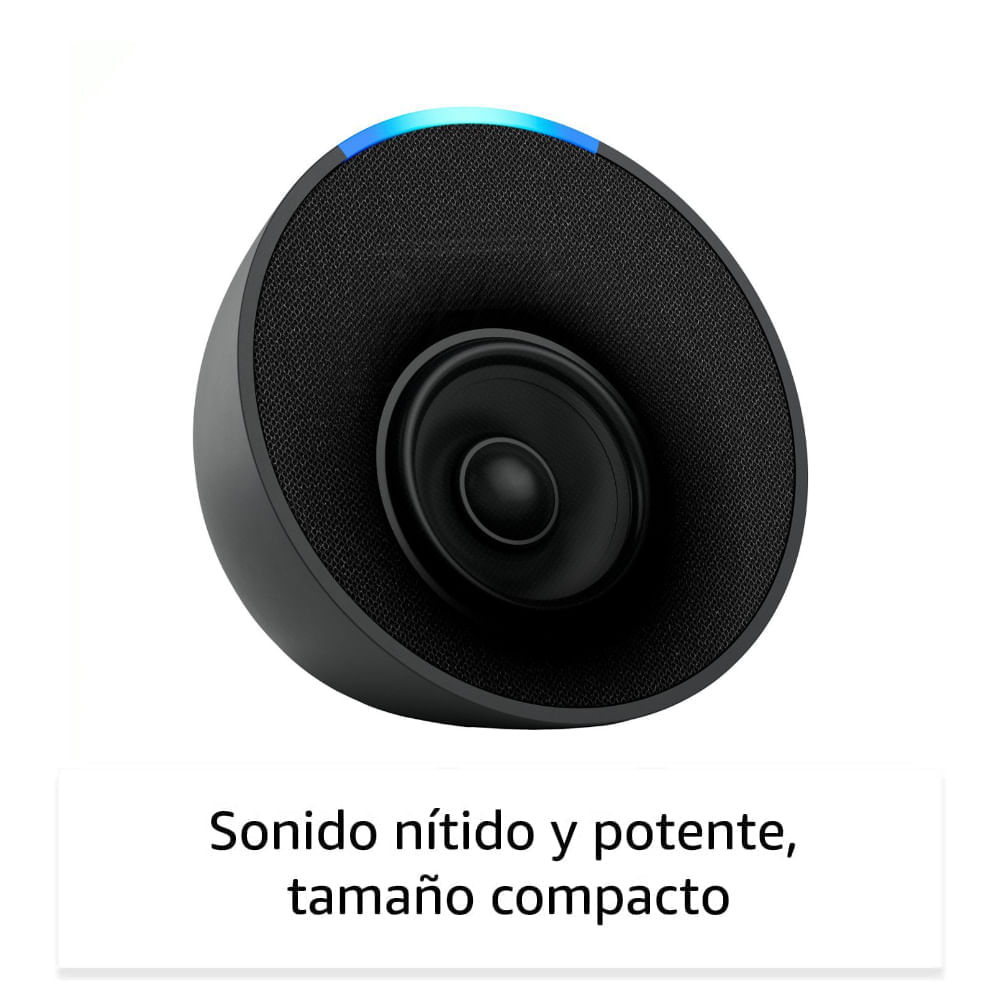 Echo Pop | Parlante inteligente y compacto con sonido definido y Alexa |  versión internacional con adaptador de corriente (15 W) de Estados Unidos 