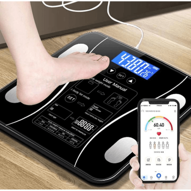 Balanza Digital con Bluetooth Masa Corporal Seguimiento de Peso I Oechsle
