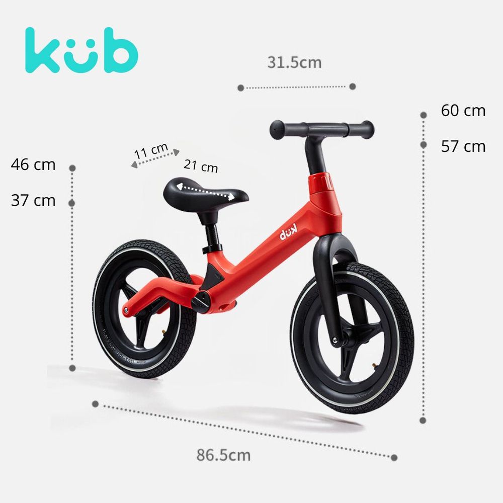 Bicicleta De Balance Roja Sin Pedales Infantil Aro 12