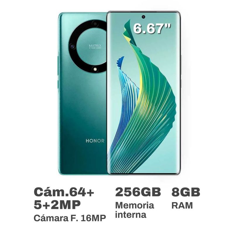 Celular Honor 90 Lite 256GB 8GB Ram Color Plata - Promart