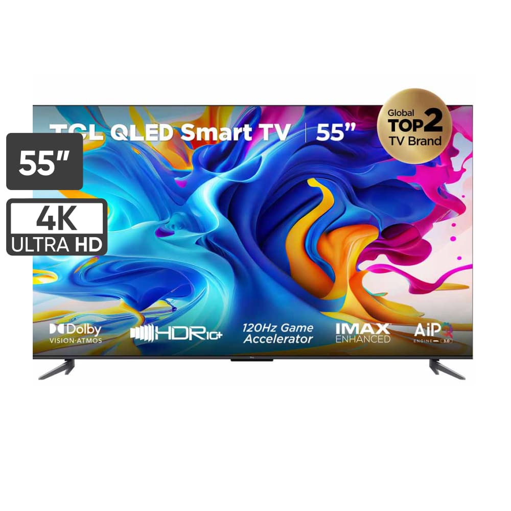 TV QLED 55  TCL 55C645, UHD 4K, Quad Core, Smart TV, Dolby Atmos