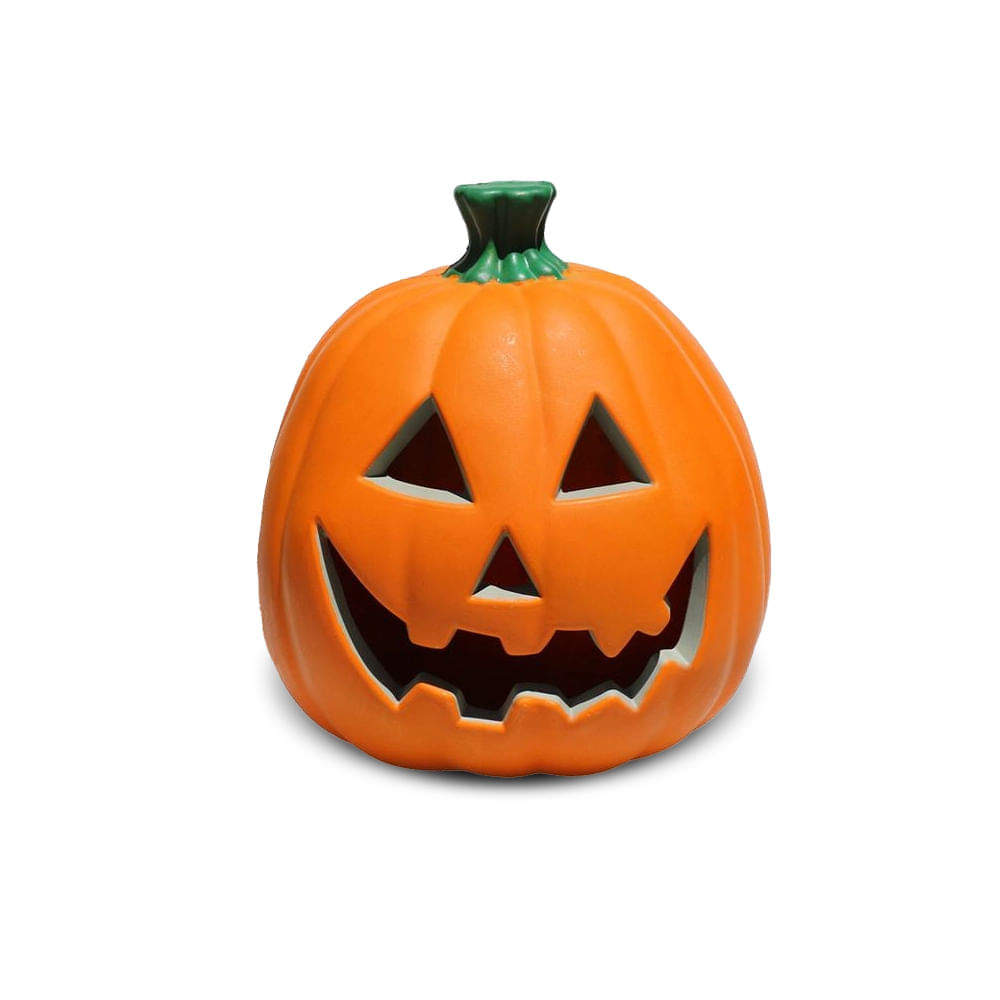 Calabaza Luz Led Interior Plástico 23x22 cm Frank & Mortis Halloween No Incluye Pilas