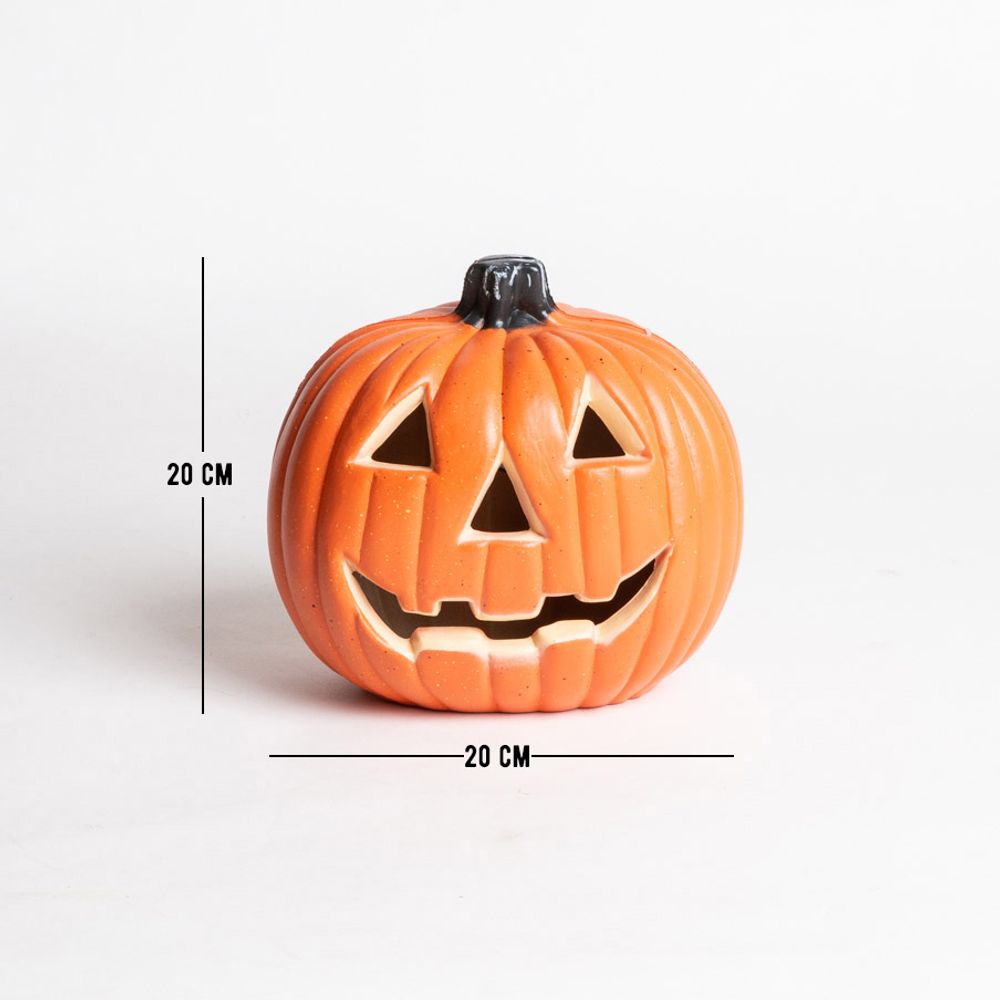 Calabaza Luz Led Interior Plástico 20x20 cm Frank & Mortis Halloween No Incluye pilas