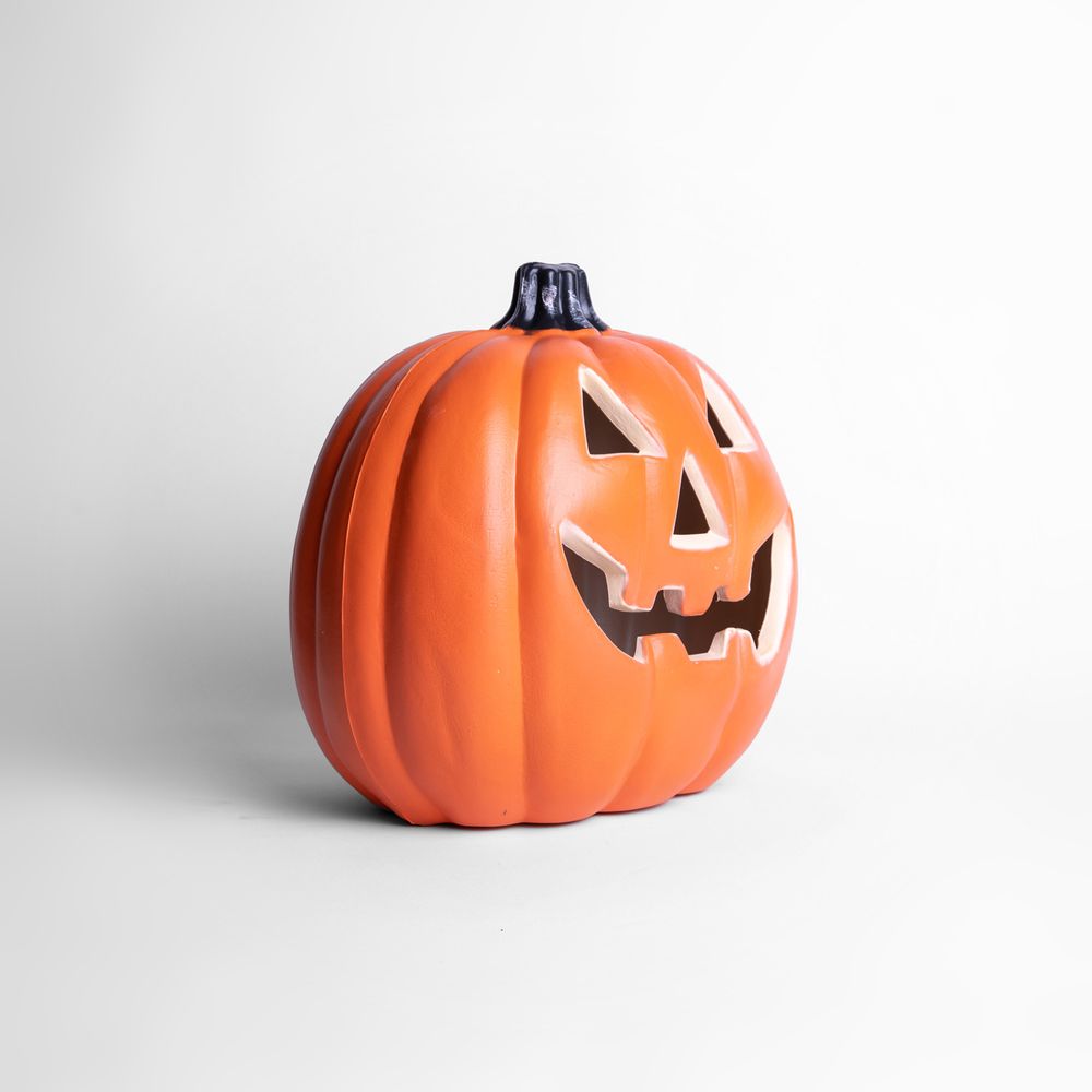 Calabaza Luz Led Interior Plástico 32x30 cm Frank & Mortis Halloween No Incluye Pilas
