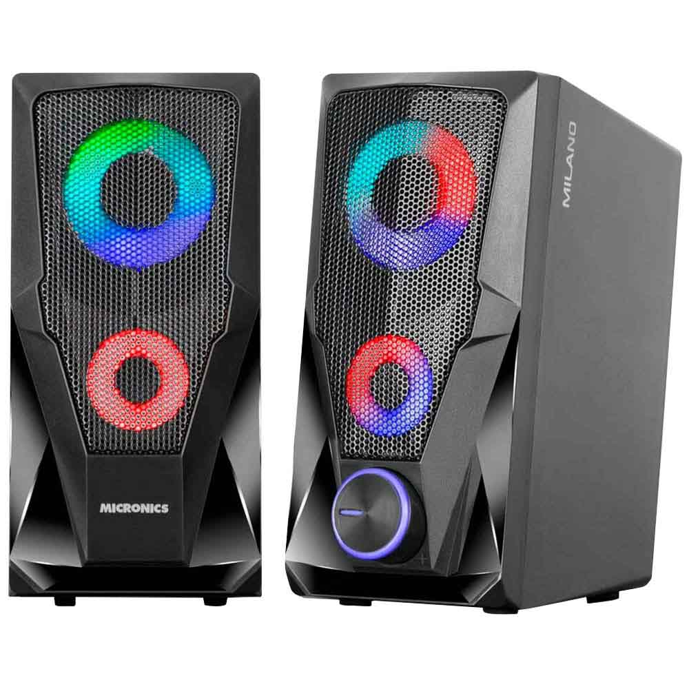 Parlante Gamer MICRONICS CYB PC Luz LED - Oechsle
